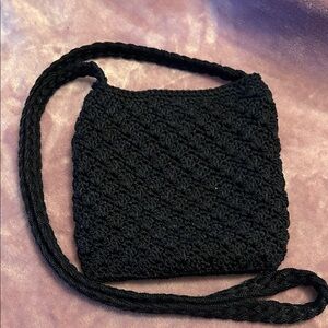 The Sak small Navy Crochet Crossbody Bag